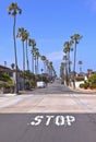 View of a street in San Diego California. Royalty Free Stock Photo