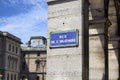 View of a street sign in Paris Royalty Free Stock Photo