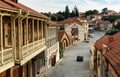 View of street in Signagi or Sighnaghi city. Georgia