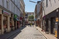 View of a street with some bars in the red light district of the Hamburg district of St. Pauli