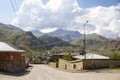 View of the street in Stepantsminda, Georgia