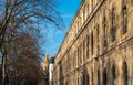 View of a street in the 7th arrondissement of Paris, with the HÃ´tel des Invalides in the background Royalty Free Stock Photo