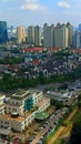 View of street Wisma Atlet Kemayoran Royalty Free Stock Photo