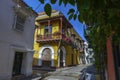View of the streets of Cartagena, Colombia. Royalty Free Stock Photo