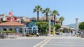 View of the streets of Marmaris and the port. Walk around the city