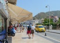 View of the streets of Marmaris. Walk around the city. Tours to Marmaris for youth. Picturesque landscapes of islands in the Royalty Free Stock Photo