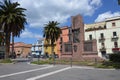 View of the streets of the picturesque village of Bosa