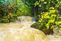 Strong winter waterflow in the Banias River Royalty Free Stock Photo