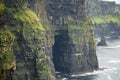 View on Structure of Cliff of Moher, county Clare, Ireland. Epic landscape with magnificent scenery. Irish landmark and popular Royalty Free Stock Photo