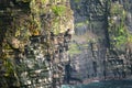 View on Structure of Cliff of Moher, county Clare, Ireland. Epic landscape with magnificent scenery. Irish landmark and popular Royalty Free Stock Photo