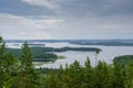 View from Struve Geodetic Arc Oravivuori Triangulation Tower Isoranta Finland lake Finland forest landscape Royalty Free Stock Photo
