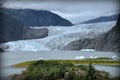 The view of the stunning glaciers near Mendenhall Glacier, Alaska, U.S.A Royalty Free Stock Photo