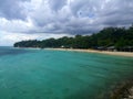 White Sand Beach and the turquoise ocean in Moalboal, Cebu, Philippines Royalty Free Stock Photo