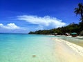 White Sand Beach and the turquoise ocean in Moalboal, Cebu, Philippines Royalty Free Stock Photo