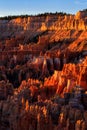 view of stunning red sandstone hoodoos in Bryce Canyon National Park in Utah, USA Royalty Free Stock Photo