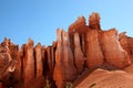 Stunning rock formations in Bryce Canyon National Park Royalty Free Stock Photo