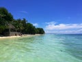 White Sand Beach and the turquoise ocean in Moalboal, Cebu, Philippines Royalty Free Stock Photo