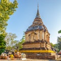 View at the Stupa near Wat of Jed Yod in the streets of Chiang Mai town in Thailand Royalty Free Stock Photo