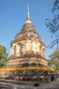 View at the Stupa near Wat of Jed Yod in the streets of Chiang Mai town in Thailand Royalty Free Stock Photo