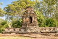 View at the Stupa ruins near Wat of Jed Yod in the streets of Chiang Mai town in Thailand Royalty Free Stock Photo