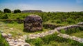 View of the stupa in Taxila ruins Pakistan Royalty Free Stock Photo