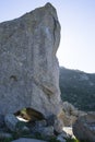 View of Su Cuguddu also called Pyramid, in Monte Liuru Royalty Free Stock Photo