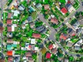 view of Suburban Melbourne housing, roof tops, the streets and the parks NSW Australia