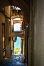 Small street in the suggestive historic center of Sperlonga, Latina. Italy Royalty Free Stock Photo