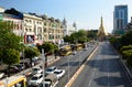 View of Sule Pagoda road. Yangon. Myanmar Royalty Free Stock Photo