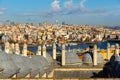 View from Suleymaniye Mosque of Beyoglu district across Golden Horn, Istanbul Royalty Free Stock Photo