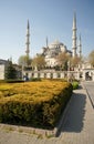 View of Sultanahmet (Blue) Mosque in Istanbul Royalty Free Stock Photo