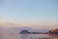 View of the summer sunset coast of Naples Royalty Free Stock Photo