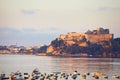 View of the summer sunset coast of Naples Royalty Free Stock Photo