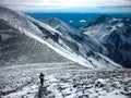 View from the summit of the Chachani volcano 6057m, Arequipa, Peru