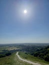 View from the Summit of Glastonbury Tor Royalty Free Stock Photo