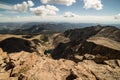 View from the summit of Longs Peak. Rocky Mountain National Park Royalty Free Stock Photo