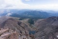 View from the summit of Longs Peak in Rocky mountain National Park Royalty Free Stock Photo