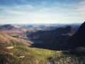 View from the summit of Mount Snowdon in Wales Royalty Free Stock Photo
