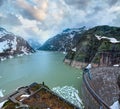 The Grimsel Pass summer landscape with lake (Switzerland)