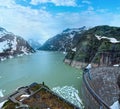 The Grimsel Pass summer landscape with lake (Switzerland