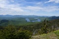 View from the Summit of Whiteface Mountain Veterans Memorial Highway in Essex County, New York Royalty Free Stock Photo