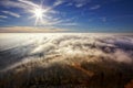 View on the sun over inversion from Jested Royalty Free Stock Photo