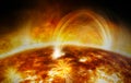 View of the Sun from space Royalty Free Stock Photo