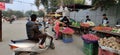 A view of Sunday vegetable market