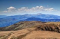 View of sunlit barren main ridge and peak of Low Tatra Slovakia Royalty Free Stock Photo