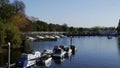 A View on a Sunny Day of The River Thames in Teddington London Uk Royalty Free Stock Photo