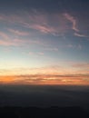 View of Sunrise above Himalayan Mountains from Sarangkot in Nepal. Royalty Free Stock Photo