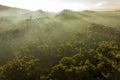 View of sunrise Borneo rainforest borneo sabah Royalty Free Stock Photo