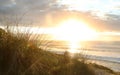 Beautiful morning view from the sand dunes at Lake Cathie on the mid north coast of nsw, Australia.