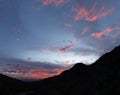 Sunrise over Camel Back mountain range Royalty Free Stock Photo